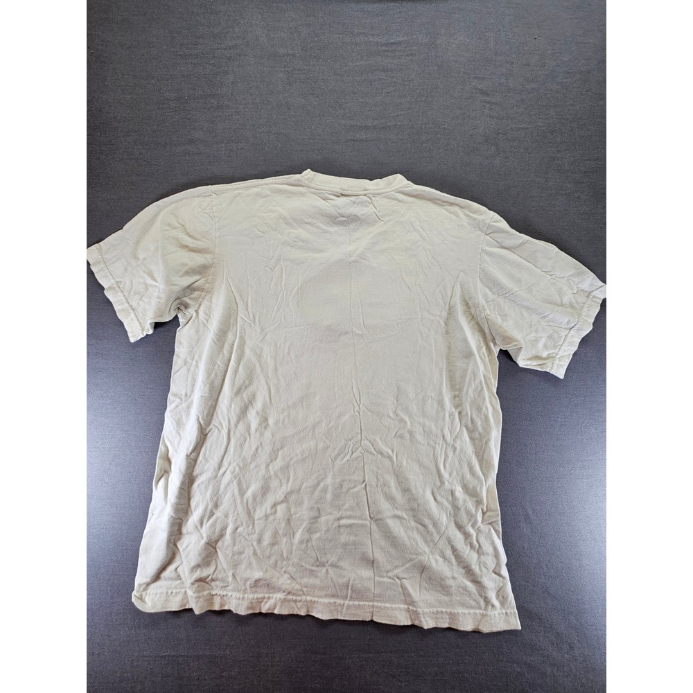 Avirex Mens Graphic T-Shirt Cream Dog Tag Velvet Applique Established 1975 Large - Picture 4 of 4
